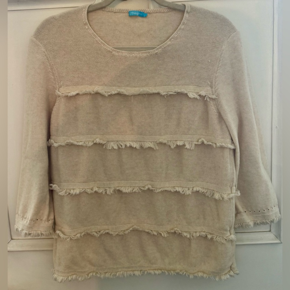 J McLaughlin fringed sweater